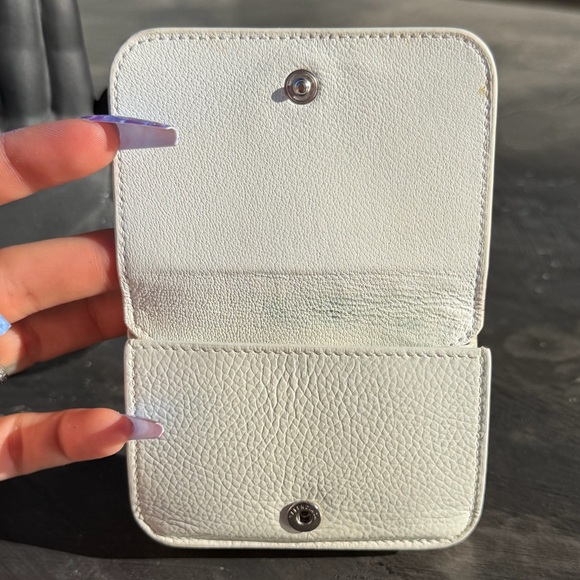 Balenciaga White with Pink Logo Wallet - Picture 7 of 11